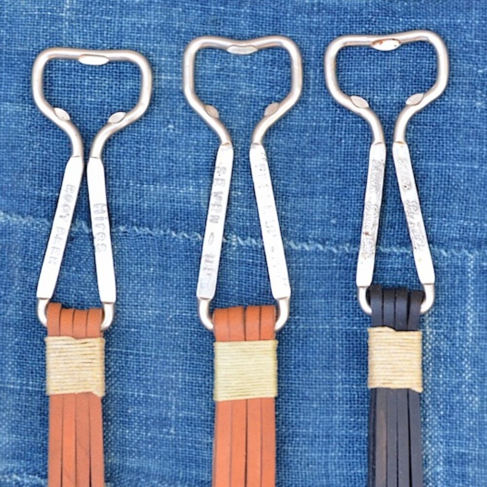 Vintage Leather Tasseled Bottle Opener
